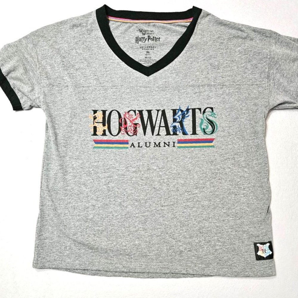 Hogwarts Alumni Universal Studios Ringer T-Shirt Women's Sz XL